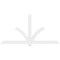 Ekena Millwork Redmond Architectural Grade PVC Gable Bracket, 84"W x 42"H x 2"D x 4"F, 12/12 Pitch GBP084X42X0204RED00 - alternate 5
